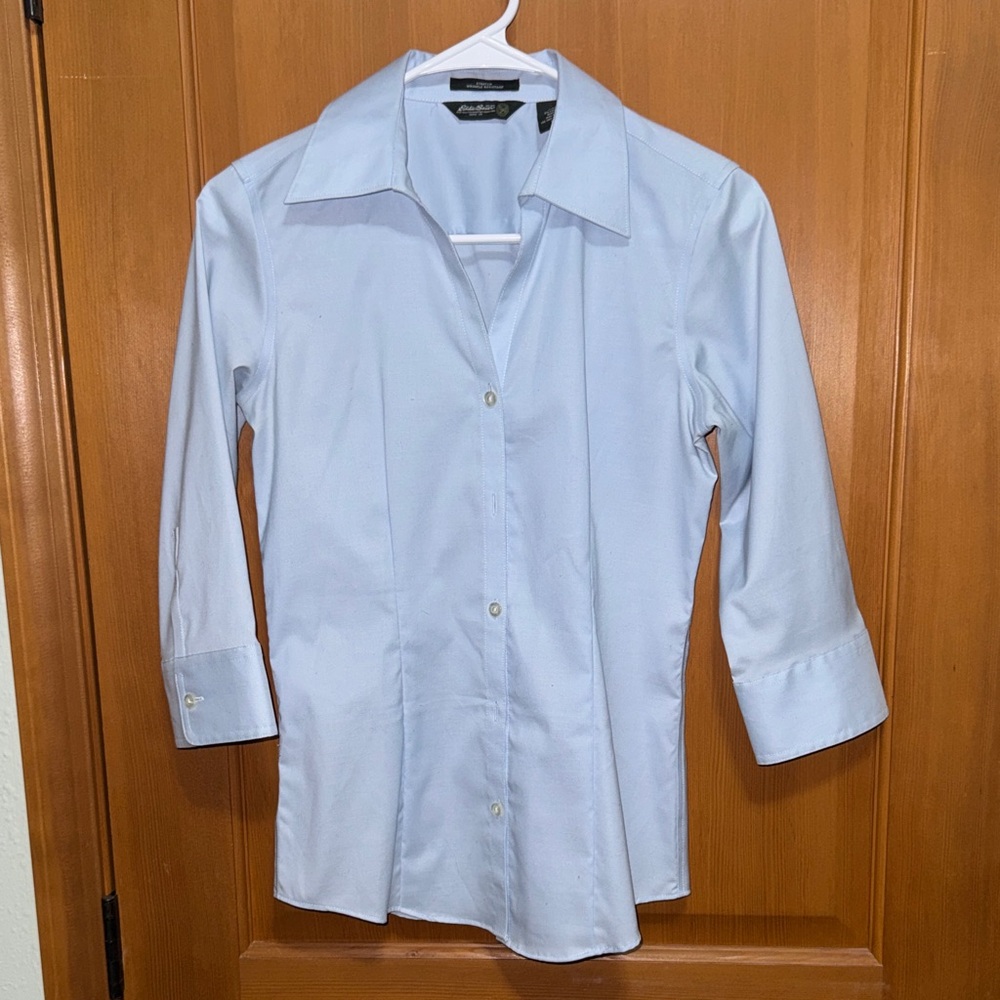 Eddie Bauer Sky Blue Stretch Shirt